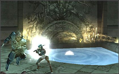 Docieramy do komnaty z magicznym basenem - 4. The Wizards Tower | Poziomy | Forgotten Realms Demon Stone - Forgotten Realms: Demon Stone - poradnik do gry