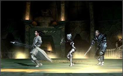 Teraz możemy przez chwilę odpocząć, oglądając długą sekwencję filmową, której akcja rozgrywa się w świątyni - 6. The Yuan-Ti Temple | Poziomy | Forgotten Realms Demon Stone - Forgotten Realms: Demon Stone - poradnik do gry