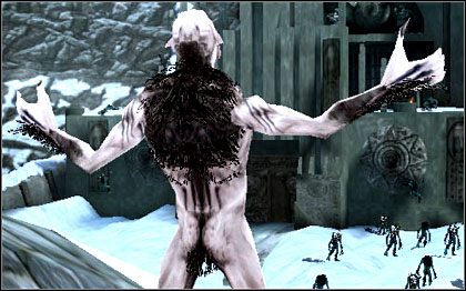 Po krótkiej walce na przedpolu drużyna musi obronić kołowrót, którym trolle chcą podnieść kratę zagradzającą wejście do twierdzy i wpuścić więcej swoich ziomków - 7. Stand at Mithrall Hall | Poziomy | Forgotten Realms Demon Stone - Forgotten Realms: Demon Stone - poradnik do gry