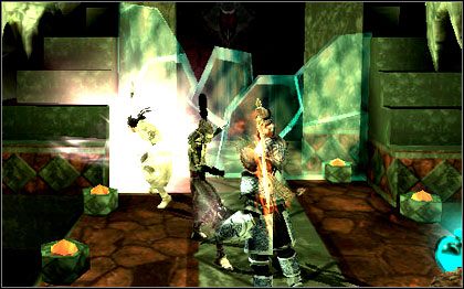 W dużej sali stoczysz dłuższą potyczkę z dużą grupą githyanki - 8. Into the Underdark | Poziomy | Forgotten Realms Demon Stone - Forgotten Realms: Demon Stone - poradnik do gry