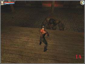 Skorzystaj teraz z tunelu (4) i zejdź na scenę (5) - czeka Cię tam ciężka walka (13) z dużą ilością magów, balistą oraz Trollem - Teatr Fargrove, poziom 2 i 3 | Przed Wejściem do Fargrove | Dungeon Lords - Dungeon Lords - poradnik do gry