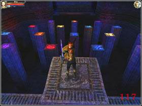 W punkcie (11) pod sobą ujrzysz pięć run (116) - Poziom główny | Shadow Ruins | Dungeon Lords - Dungeon Lords - poradnik do gry