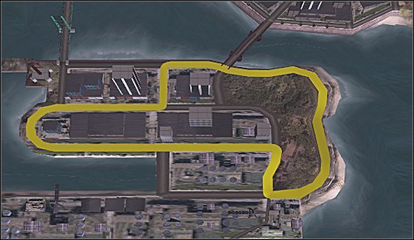 Jest to trasa bardzo łatwa, jednak napotkamy tu kilka przewężeń, przed którymi trzeba zwolnić - The Lordz (East Angel Island) | Trasy | Juiced Szybcy i Gniewni - Juiced: Szybcy i Gniewni - poradnik do gry