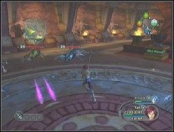 Za drzwiami znajdziesz save point i zejście w dół - 8. Świątynia cz. I | Solucja Sudeki - Sudeki - poradnik do gry