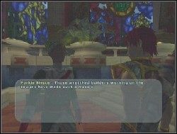 Przebiegnij się wokół galerii (nie wchodź po drabinie), zejdź po schodach w dół, przekręć dźwignię, otwierając tym samym drzwi - 12. New Brightwate, Illumina Castle ponownie | Solucja Sudeki - Sudeki - poradnik do gry