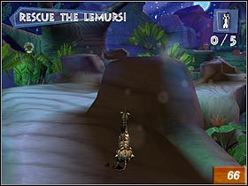 Musisz uratować czterech lemurów pozwalając im uczepić się Twojego grzbietu (aby to zrobić, wystarczy do nich podejść) - Save the Lemurs | Solucja Madagaskar - Madagaskar - poradnik do gry