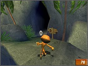 Gdy zaliczysz misję zleconą przez pszczołę, wdrap się na samą górę i wejdź do jaskini (#76) - Jungle Banquet | Solucja Madagaskar - Madagaskar - poradnik do gry
