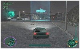 Przede wszystkim jest to wyścig, gdzie przejechanie przez punkt kontrolny daje nam dodatkowy czas (lewy górny) - 03 Maria | Kariera | Midnight Club 2 - Midnight Club II - poradnik do gry