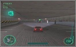 Pierwszym skrótem na trasie jest mały przesmyk między dwoma budynkami (po lewej) - 05 Gina | Kariera | Midnight Club 2 - Midnight Club II - poradnik do gry