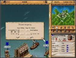 Pomiędzy dwoma Twoimi okrętami zacumowanymi w tym samym porcie możesz wymienić (tylko w widoku miasta) załogę, Kapitanów i kordelasy - wybierz jeden z nich a następnie kliknij prawym przyciskiem myszki na drugim - Menu okrętu | Okręty w Patrician III Rise of the Hanse - Patrician III: Rise of the Hanse - poradnik do gry