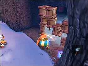 Odświeżamy ogień pochodni i wbiegamy do jaskini tuż za grupą legionistów - Etap 1 | Normandia | Asterix & Obelix XXL - Asterix & Obelix XXL - poradnik do gry