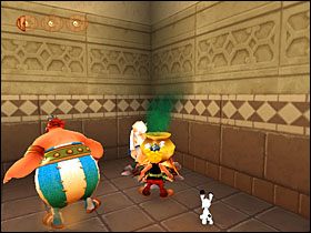 Otwieramy guzikiem przejście dla Obeliksa, którym to rozwalamy blokujące nam przejście metalowe skrzynie - Etap 2 | Grecja | Asterix & Obelix XXL - Asterix & Obelix XXL - poradnik do gry