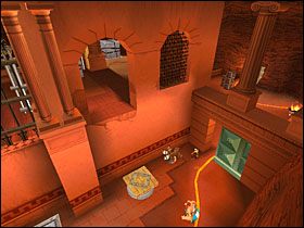 Wbiegamy po schodach i przyciskamy guzik, po czym przechodzimy samym Asteriksem małym przejściem - Etap 4 | Grecja | Asterix & Obelix XXL - Asterix & Obelix XXL - poradnik do gry