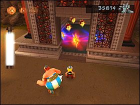 Rozpoczynamy od przeszukania całego miasteczka i wyeliminowania wszystkich spacerujących po nim Rzymian - Etap 5 | Grecja | Asterix & Obelix XXL - Asterix & Obelix XXL - poradnik do gry