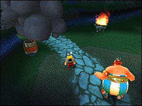 Aby zdobyć widoczną przed nami pochodnię, musimy pokonać setkę rzymskich legionistów ukrywających się w zbożu - Etap 1 | Helwetia | Asterix & Obelix XXL - Asterix & Obelix XXL - poradnik do gry