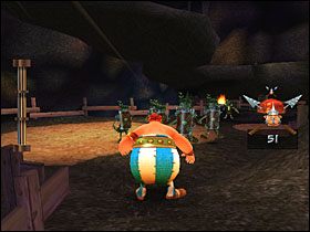 Za jedną z beczek przed wejściem do niej znajduje się kolejny rzymski laur - Etap 5 | Helwetia | Asterix & Obelix XXL - Asterix & Obelix XXL - poradnik do gry