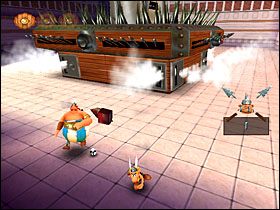 Po każdym wysunięciu się wałków na arenie pojawiają się trzy kohorty - Etap 6 | Helwetia | Asterix & Obelix XXL - Asterix & Obelix XXL - poradnik do gry