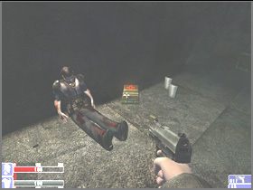 Po prawej znajduje się para zombich - [02] Sewers cz.1 w Hellforces - Hellforces - poradnik do gry