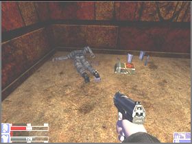 Zabij grubego zombiego z tasakiem na obrazku po lewej, gdy wejdziesz po schodach - [03] Hackleys park cz.1 w Hellforces - Hellforces - poradnik do gry