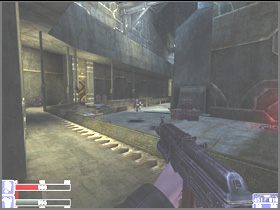 Potem wychyl się i zabij obcego (lewy obrazek) oraz robota (prawy obrazek) - [11] Iron city cz.3 | Hellforces - Hellforces - poradnik do gry