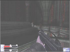 Po krótkiej drodze po pomoście dojdziesz do kolejnej windy, znowu na górę (lewy obrazek) - [24] Soulstealer cz.1 | Hellforces - Hellforces - poradnik do gry