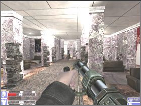 W korytarzu z ubikacjami po lewej jest demon - zabij go (lewy obrazek), a następnie przeszukaj ubikacje - [28] Hell Office cz.1 | Hellforces - Hellforces - poradnik do gry