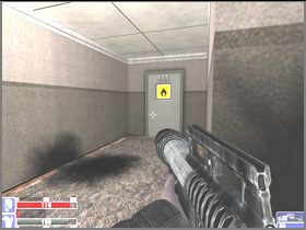 Po prawej będzie kolejny przeciwnik, strzelający energią (lewy obrazek) - [29] Baphomets chambers cz.2 | Hellforces - Hellforces - poradnik do gry