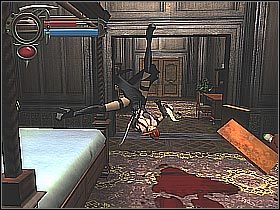 W jednym z następnych pomieszczeń po raz pierwszy wpadniesz na wrogów uzbrojonych w kije (screen 1) - [2] Mansion - Courtyard cz.1 | BloodRayne 2 - BloodRayne 2 - poradnik do gry