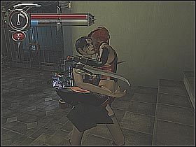 Jeśli chcesz możesz się przyglądać mijanym eksponatom (screen 1) - [22] Twisted Park - Zoo Entrance cz.2 | BloodRayne 2 - BloodRayne 2 - poradnik do gry