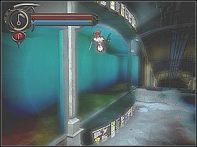 Po dotarciu do ogromnej hali załączy się scenka z kolejnej rozmowy z Severinem (screen 1) - [23] Twisted Park - The Aquarium cz.3 | BloodRayne 2 - BloodRayne 2 - poradnik do gry