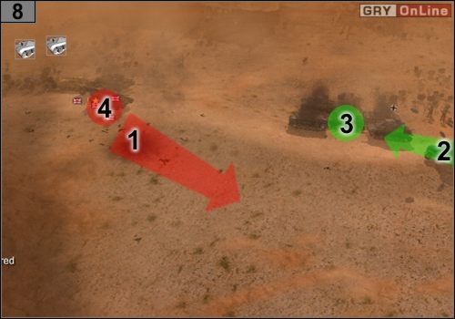 Jeśli nie chcesz stracić żadnego czołgu, to bardzo ważne jest, abyś robił wszystko w odpowiedniej kolejności - Misja 7 - Burza (4) | Państwa Osi w Codename Panzers - Faza Druga - Codename: Panzers - Faza Druga - poradnik do gry