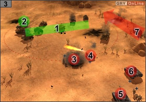 Zjedź tu ciężarówką naprawczą, postaw ją w [2] - Misja 1 - Przełamanie frontu pod El Alamein (2) | Alianci - Codename: Panzers - Faza Druga - poradnik do gry