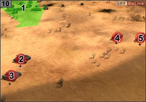 Najpierw zbliż wszystkie czołgi do składu i przyspiesz grę - Misja 1 - Przełamanie frontu pod El Alamein (4) | Alianci - Codename: Panzers - Faza Druga - poradnik do gry