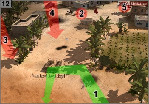 Ponownie zbliż nieco czołgi, ale nie tak, by artyleria przeciwnika je odkryła - Misja 2 - Tobruk (4) | Alianci w Codename Panzers - Faza Druga - Codename: Panzers - Faza Druga - poradnik do gry