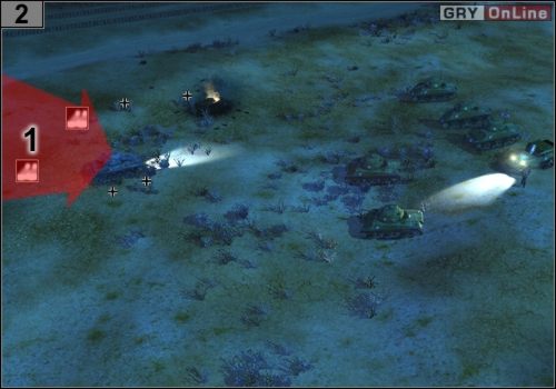 Pierwszy atak nastąpi z [1] - Misja 3 - Przełęcz Kasserine (2) | Alianci w Codename Panzers - Faza Druga - Codename: Panzers - Faza Druga - poradnik do gry