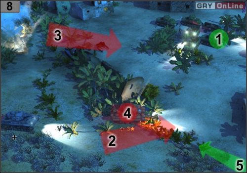 Ustaw je tak, aby w odpowiednim momencie mgły szybko wyjść z [5] - Misja 3 - Przełęcz Kasserine (4) | Alianci w Codename Panzers - Faza Druga - Codename: Panzers - Faza Druga - poradnik do gry