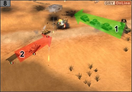Trzeci atak nastąpi w #8 , będą to włoskie czołgi, raczej słabe, wyjadą z [2] - Misja 4 - Tunis (4) | Alianci w Codename Panzers - Faza Druga - Codename: Panzers - Faza Druga - poradnik do gry