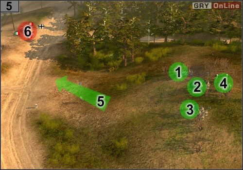 Teraz uczyń z trzech oddziałów spadochroniarzy obsługę trzech dział i postaw je w [1], [2], [3] - Misja 5 - Operacja Husky (3) | Alianci w Codename Panzers - Faza Druga - Codename: Panzers - Faza Druga - poradnik do gry