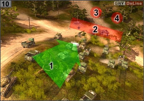 Potem zbierz czołgi i jedź do punktu #10 - Misja 5 - Operacja Husky (4) | Alianci w Codename Panzers - Faza Druga - Codename: Panzers - Faza Druga - poradnik do gry