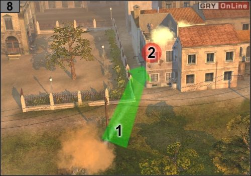 Idź bohaterem tak jak pokazuje to strzałka [1] - Misja 7 - Monte Cassino (3) | Alianci w Codename Panzers - Faza Druga - Codename: Panzers - Faza Druga - poradnik do gry