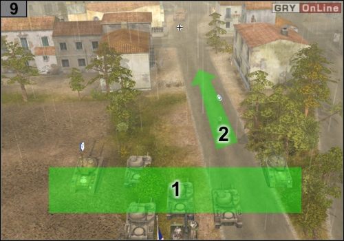 Ustaw czołgi w linii, na drodze w [1] - Misja 7 - Monte Cassino (4) | Alianci w Codename Panzers - Faza Druga - Codename: Panzers - Faza Druga - poradnik do gry