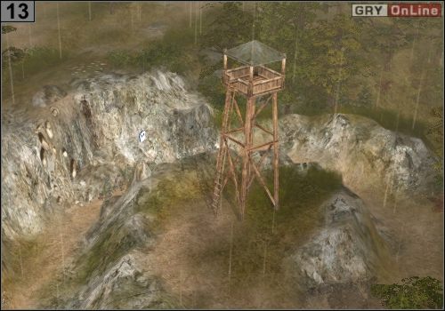 Weź jeden oddział snajperów i udaj się nim na wzgórze, do #13 (ścieżka zaczyna się za składem, który właśnie zdobyłeś) - Misja 7 - Monte Cassino (5) | Alianci w Codename Panzers - Faza Druga - Codename: Panzers - Faza Druga - poradnik do gry