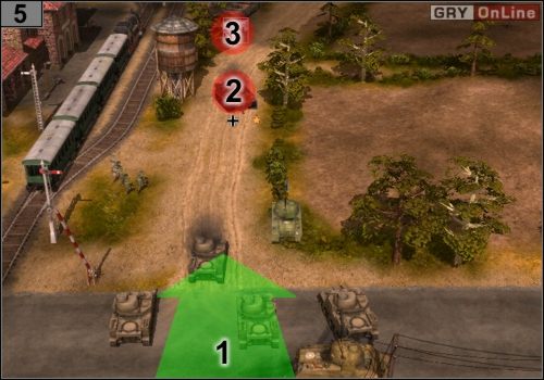 Jedź czołgami dalej zgodnie ze strzałką [1] - Misja 8 - Anzio-Cisterna (3) | Alianci w Codename Panzers - Faza Druga - Codename: Panzers - Faza Druga - poradnik do gry