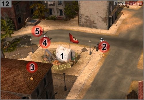 Musisz dostać się do punktu #12 - Misja 8 - Anzio-Cisterna (4) | Alianci w Codename Panzers - Faza Druga - Codename: Panzers - Faza Druga - poradnik do gry
