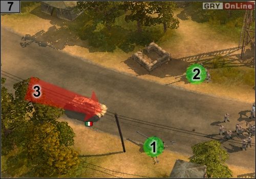 Wróć się do dział w [1] i [2] - Misja 1 - Operacja Sheathed Sabre (3) | Partyzanci w Codename Panzers - Codename: Panzers - Faza Druga - poradnik do gry