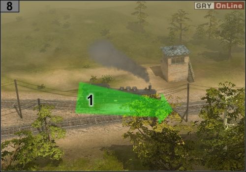 Lokomotywą natomiast jedź do #8 , zgodnie ze strzałką [1] - Misja 3 - Odbicie Belgradu (3) | Partyzanci w Codename Panzers - Faza Druga - Codename: Panzers - Faza Druga - poradnik do gry