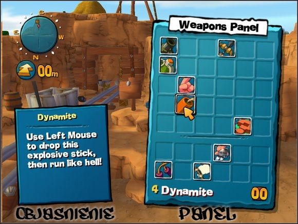 Użycie broni jest bardziej skomplikowane, gdyż każdą obsługuje się inaczej - Sterowanie w Worms 4 Totalna Rozwałka - Worms 4: Totalna Rozwałka - poradnik do gry