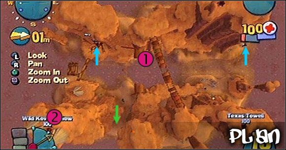 Runda inna od wszystkich, bo tylko w niej ścigać się będziesz z wodą - Misja XIV - Doom Canyon | Misje w Worms 4 Totalna Rozwałka - Worms 4: Totalna Rozwałka - poradnik do gry