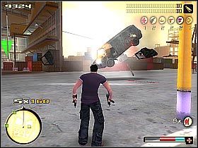 W oddali powinieneś spostrzec blokadę złożoną z kilku pojazdów oraz całej masy strzelców (screen 1) - [6] Get the trucks cz.2 | Total Overdose - Total Overdose: A Gunslingers Tale in Mexico - poradnik do gry