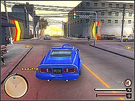 Przede wszystkim, nie zapominaj o zbieraniu ikonek z punktami, dzięki którym będziesz mógł podreperować aktualny stan (screen 1) - [Point Challenge] Downtown Super Race | Total Overdose - Total Overdose: A Gunslingers Tale in Mexico - poradnik do gry